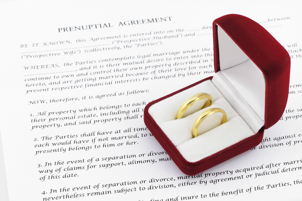 Prenuptial ( premarital ) agreement